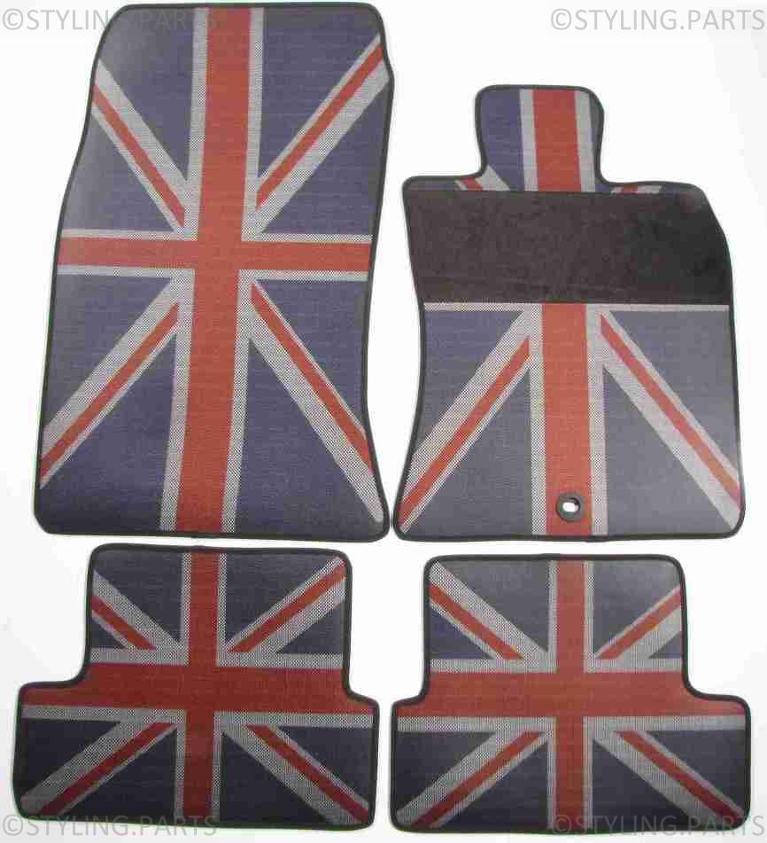 Mini ONE COOPER R55 R56 R57 RUBBER FLOOR MATS UNION JACK COLOR STYLE eBay