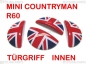 Preview: Fit on MINI Interior Door Handle cover Union Jack colored R60 COUNTRYMAN