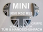 Preview: Passend für MINI Türgriffe/Handschuhfach innen Union Jack Black White R50  R52  R53