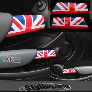 FIT ON MINI ONE COOPER DOOR HANDLE COVER UNION JACK COLOR R55 R56 R57 R58 R59