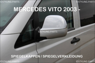 MERCEDES VITO W639 MIRROW COVERS IN CHROM 2003