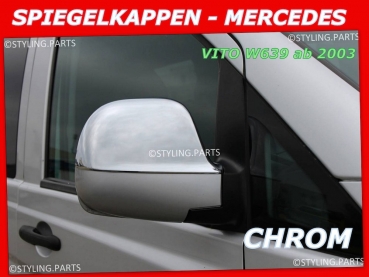 MERCEDES VITO W639 MIRROW COVERS IN CHROM 2003