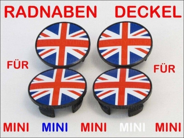 Fit on MINI Centre Wheel Caps Union Jack colored R50 R52 R53 R56 R57 R58 R59 R60