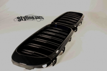 passend für Nieren Doppelsteg schwarz hochglänzend lackiert für BMW F15 X5 F16 X6
