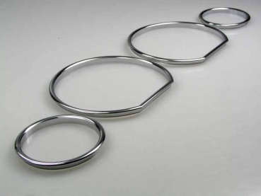 Fit on BMW Dashboard Rings Chrome E36 3er Z3 snap in