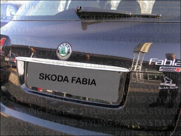 SKODA FABIA OCTAVIA ROOMSTER Rear Trunk Lid Cover Stainless Steel Chrome
