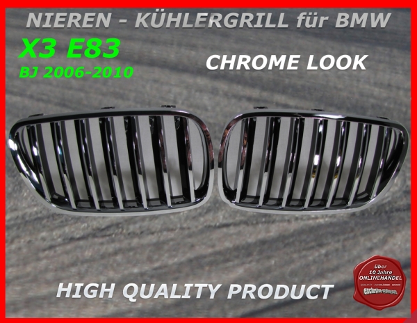 BMW Nieren Kühlergrill Chrom X3 E83 09/06-10