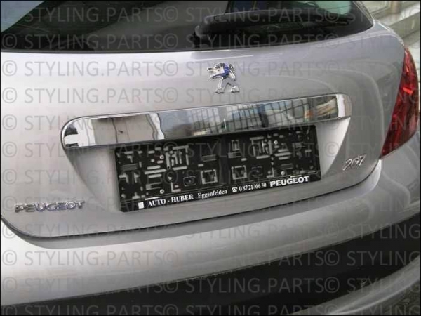 Passend für Peugeot 207 Kofferraumleiste Chrom