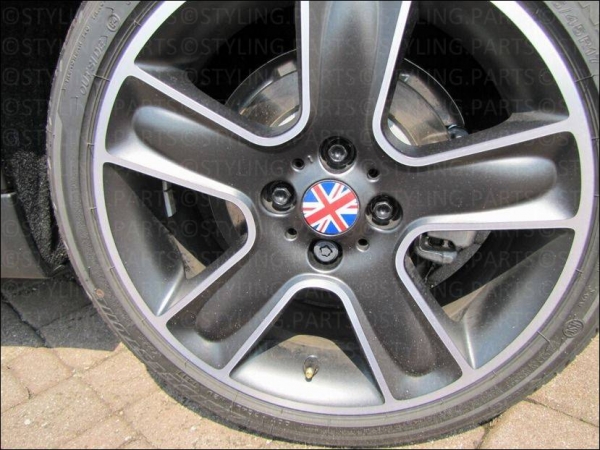Fit on MINI Centre Wheel Caps Union Jack colored R50 R52 R53 R56 R57 R58 R59 R60