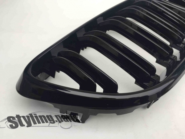 Nieren Doppelsteg schwarz hochglänzend lackiert für BMW 2er F22 Coupe F23 Cabrio