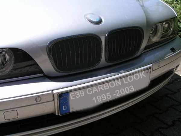 Fit on BMW Grille Carbon Look 5er E39 95-04