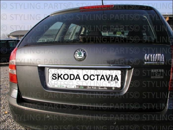 SKODA FABIA OCTAVIA ROOMSTER Rear Trunk Lid Cover Stainless Steel Chrome