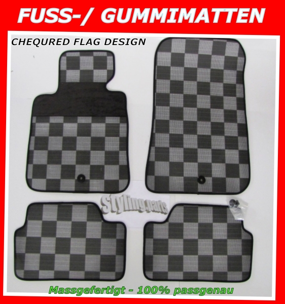 BMW 1er E87 ab 09/2004- Gummimatten Checkered / Schachbrett