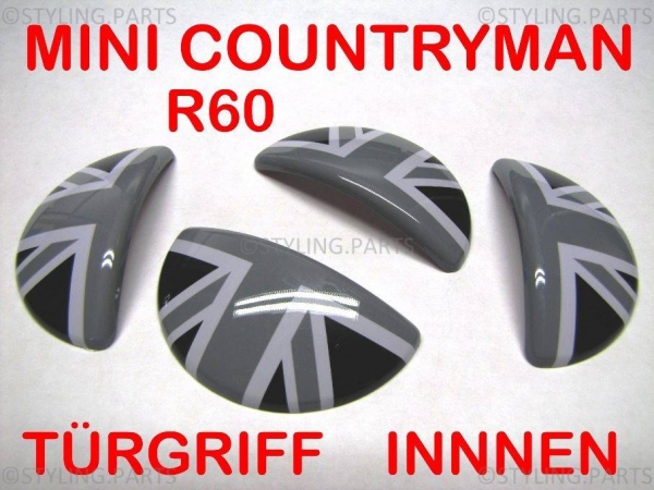 Fit on MINI Interior Door Handle cover Union Jack black R60 COUNTRYMAN