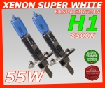 H1 8500K 55W Xenon Look Halogen Bulbs White