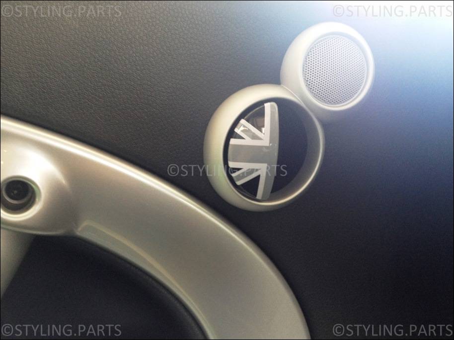 INTERIOR DOOR HANDLES & GLOVE COMPARTMENT UNION JACK – FITS MINI ONE COOPER R50 R52 R53