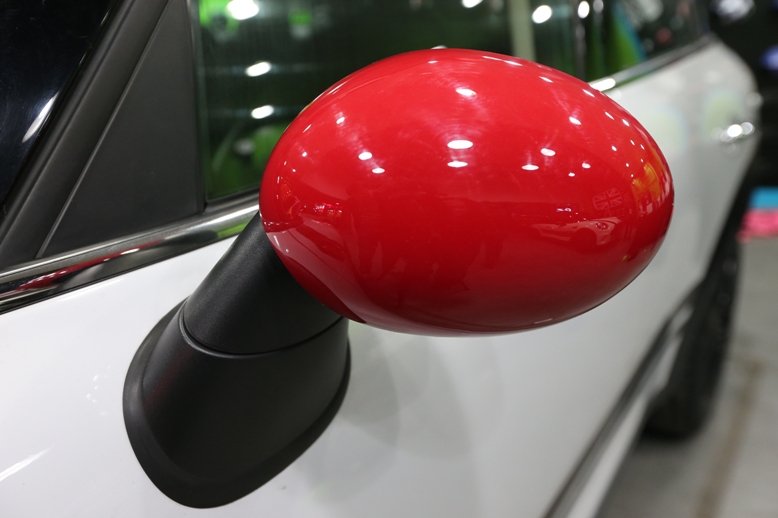 SPIEGELKAPPE ROT KARO DESIGN FÜR MINI COOPER R55 CLUBMAN R50