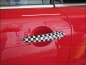 Preview: FIT ON MINI ONE COOPER S D R55 CLUBMAN 4 pcs DOORHANDLE COVERS CHECKERED FLAG