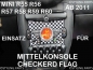 Preview: Passend für MINI Einsatz für die Mittelkonsole Chequered Flag R55 R56 R57 R58 R59 R60
