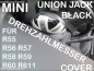 Preview: Fit on MINI Cover for Tachmeter Union Jack Black R55 R56 R57 R58 R59 R60