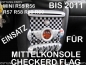 Preview: Fit on MINI Center Control Cover CHEQUERED FLAG R55 R56 R57 R58 R59 R60