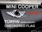 Preview: FIT ON MINI DoorPin Chequered Flag R55 R56 R57 R58 R59
