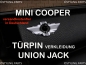 Preview: Fit on MINI DoorPin Union Jack colored BLACK R55 R56 R57 R58 R59