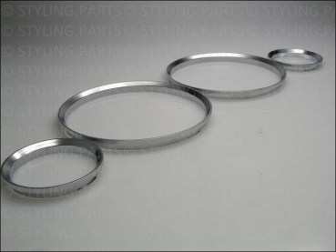 Fit on BMW Dashboard Rings Alu Silver E30 3er snap in