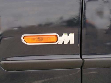 passend für BMW Blinkerrahmen M-Logo 3er E46 98-04