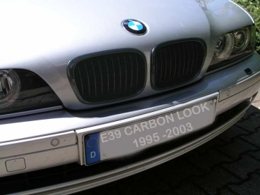 Fit on BMW Grille Carbon Look 5er E39 95-04