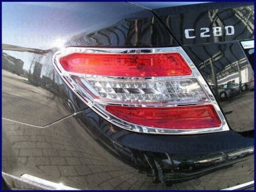 MB Rücklichter Rahmen Chrom W204 C-Klasse Limousine