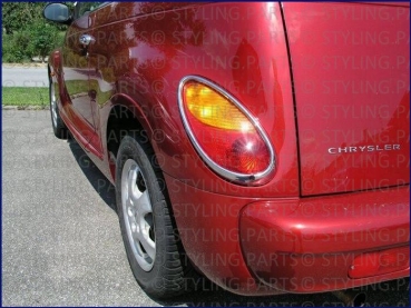Fit on PT Cruiser Tail Lamp Frames Chrome 2001-2012