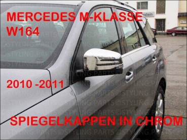 MB Spiegelkappen Chrom M-Klasse W166 / M164 2010-2011