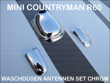 FÜR MINI R60 Antenne / Waschdüsen Chrom R60