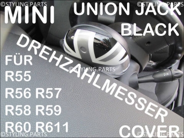 Passend für MINI Cover für den Drehzahlmesser Union Jack Black R55 R56 R57 R58 R59 R60