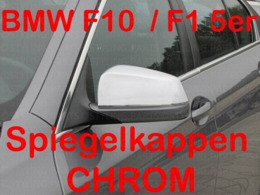 passend für BMW Spiegelkappen Chrom 5er F10 F11