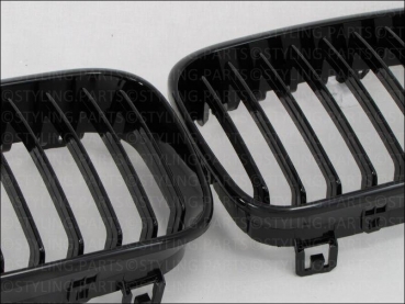 Fit on BMW Grill glossy black 1er E81 E87 09/2007-