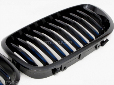Fit on BMW Grille Glossy black 3er E46 2door coupe/convertable 2003-06