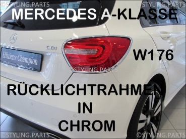 Für Mercedes Rücklichter Rahmen in Chrom für W176 A-Klasse ab 2012