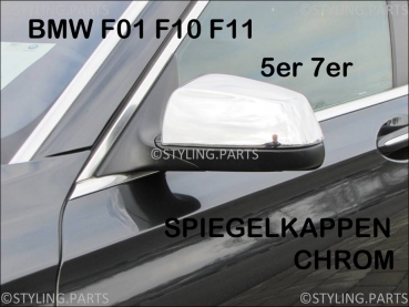 passend für BMW Spiegelkappen Chrom 5er F10 F11 7er F01
