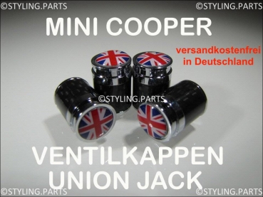 Passend für MINI Ventilkappen Carbon / Union Jack colored R50 R52 R53 R56 R57 R58 R59 R60