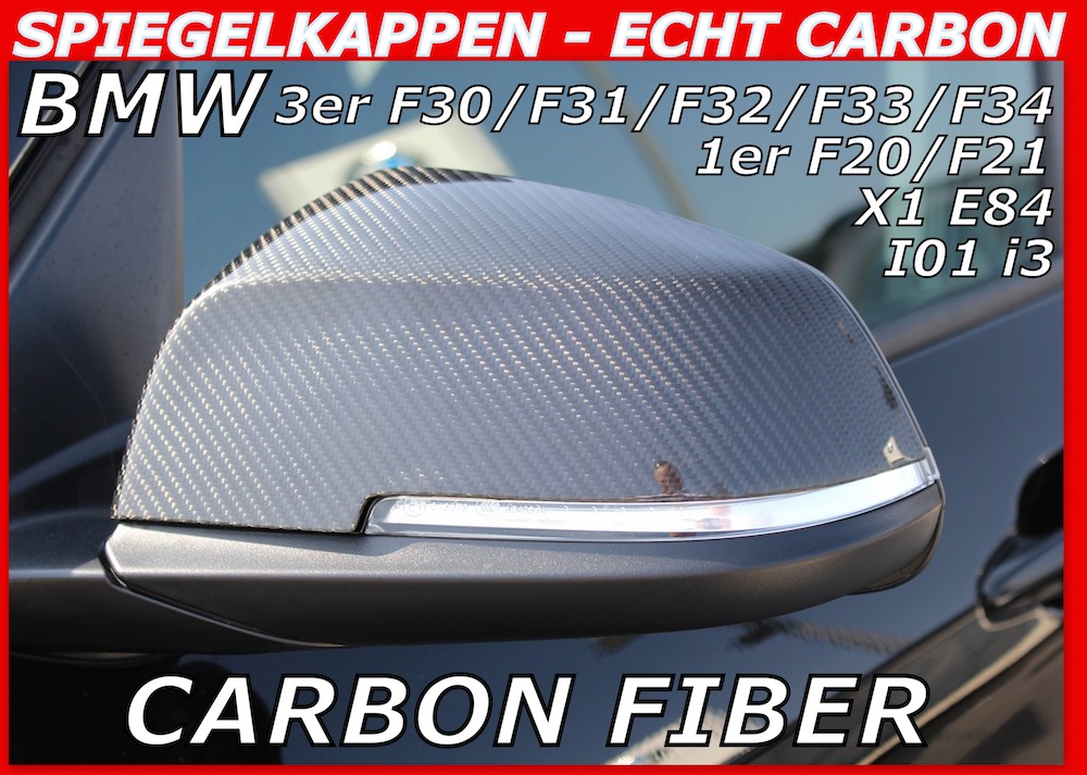 Echt Carbon Spiegelkappen BMW F30 F31 F34 F35 F32 F33 F36 F20 F25.