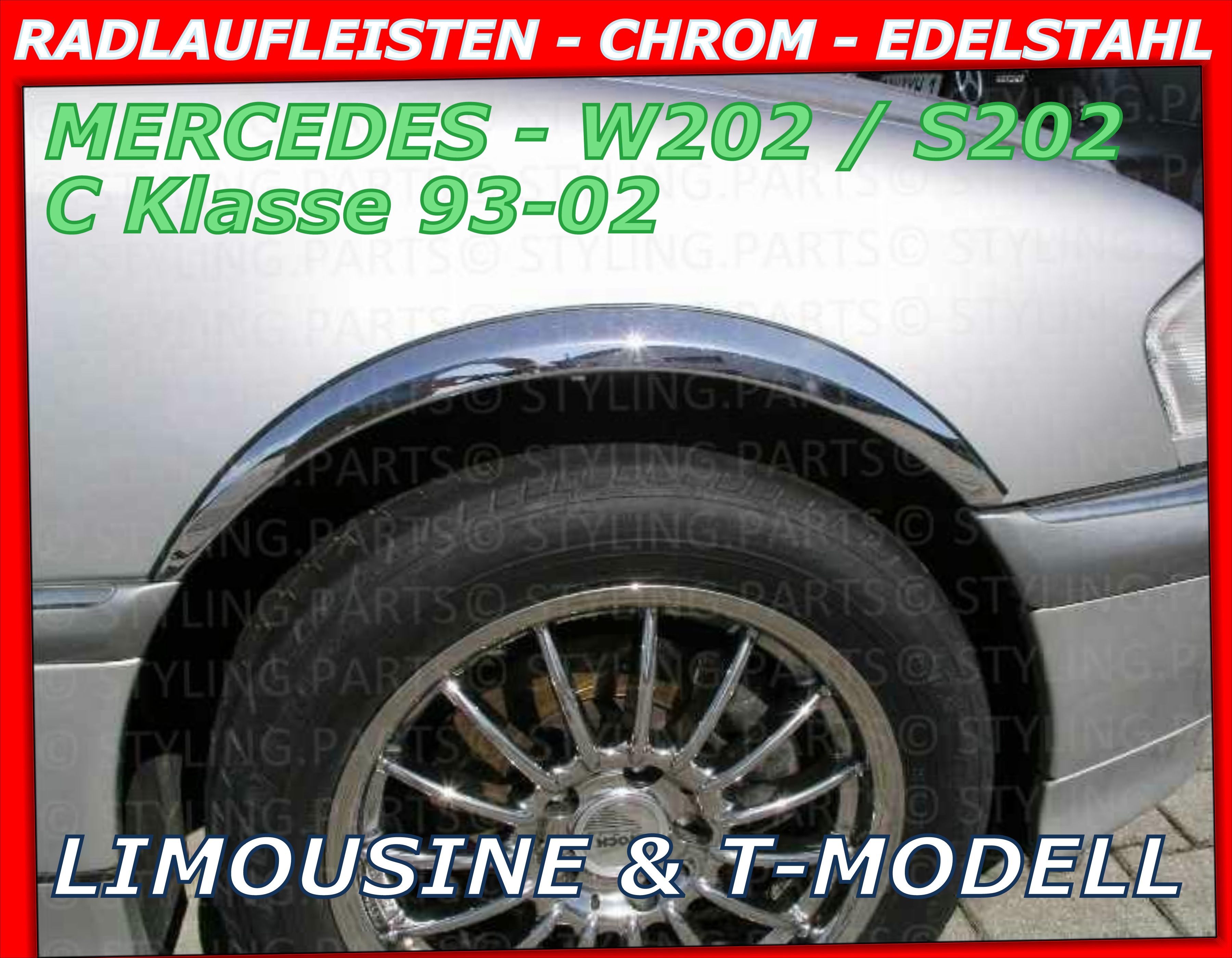 Exspa De Mb Radlauf Chrom W202 C Klasse 4 Teilig