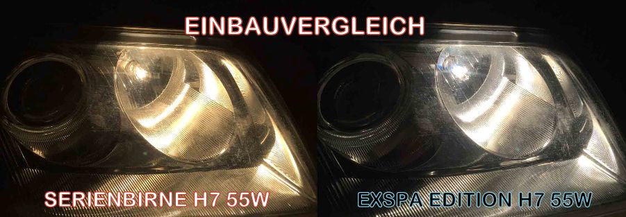 2er Set H7 55W Xenon Style/ Look Lampen Weiß Abblendlicht für Audi