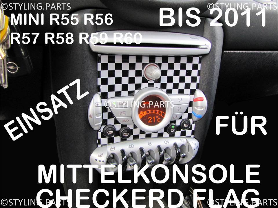 Tankdeckel Abdeckung Cover Flagge Grau Weiss passend für Mini R55