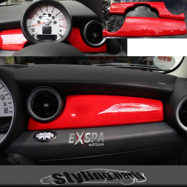 Fit on MINI ONE COOPER DASHBOARD COVER - RED - R55 R56 R57 R58 R59