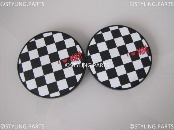 Fit on MINI Insert for Cupholder CHEQUERED FLAG R60 R61