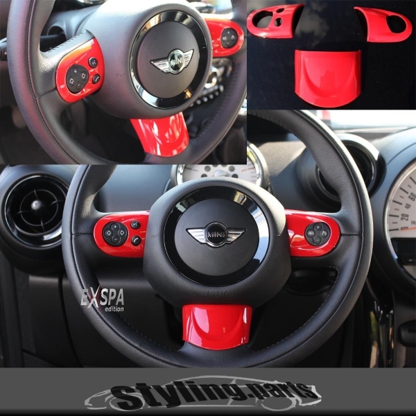 Fit on MINI Steering Wheel Cover - RED - R55 R56 R57 R58 R59 R60 R61