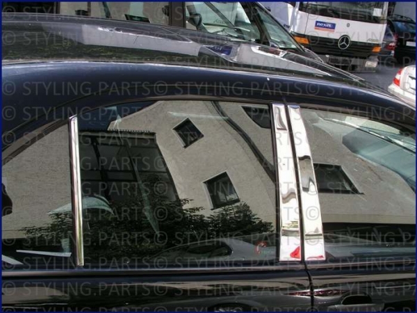 MB Abdeckungen für die B-Säulen & Fenster hinten Chrom W210 E-Klasse