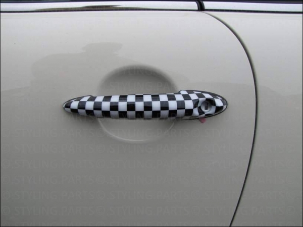 COUNTRYMAN 4pcs DOORHANDLE COVERS CHECKERED FLAG